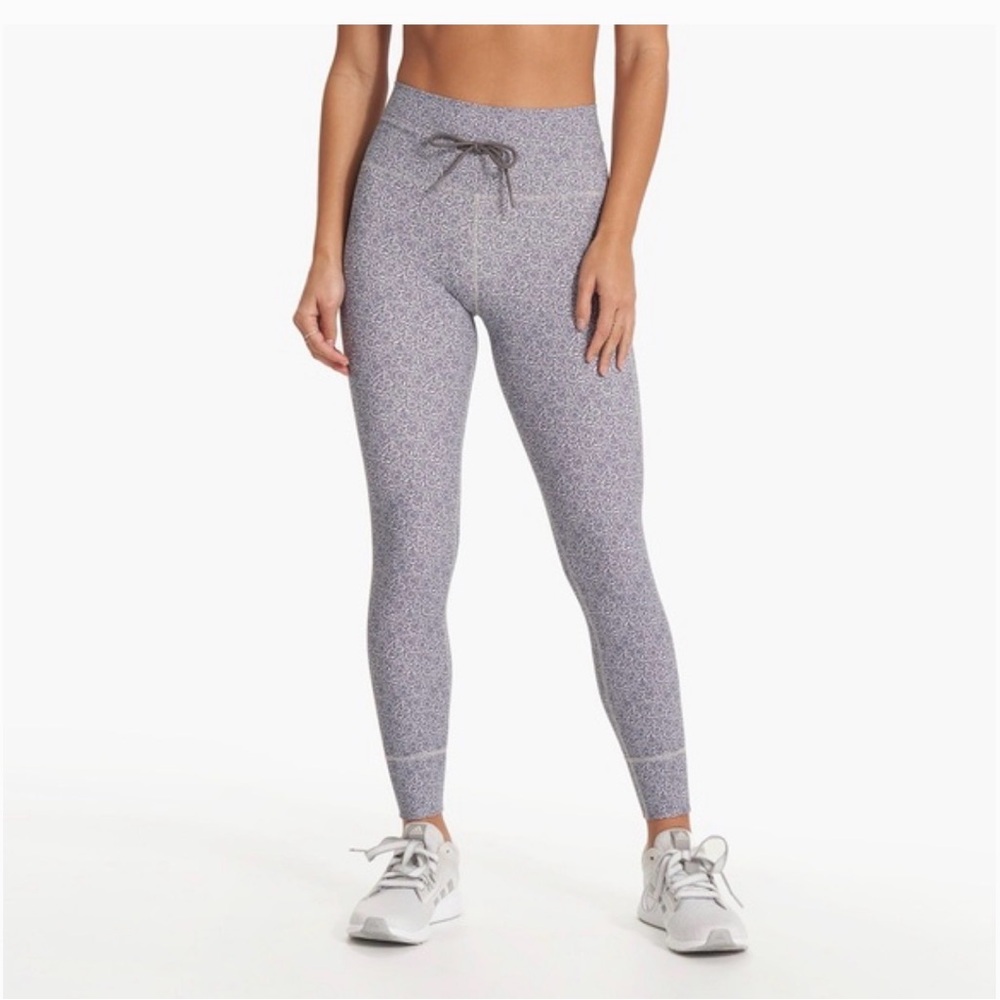 Vuori Daily Leggings with Jogger Cuff & Drawstring in Azure Mini Samba Gray